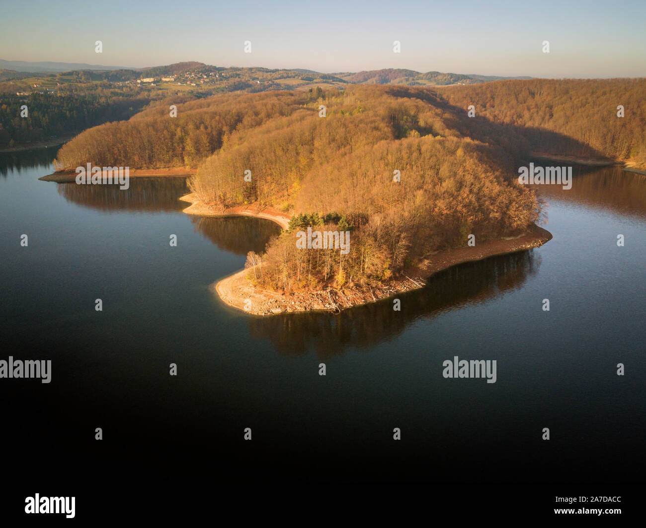Panorama von Polanczyk Bereich. Polanczyk, Transkarpatien, Polen. Stockfoto