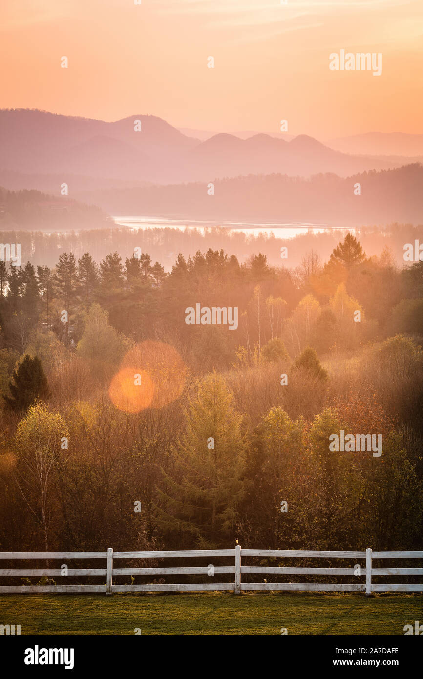 Panorama von Polanczyk Bereich. Polanczyk, Transkarpatien, Polen. Stockfoto