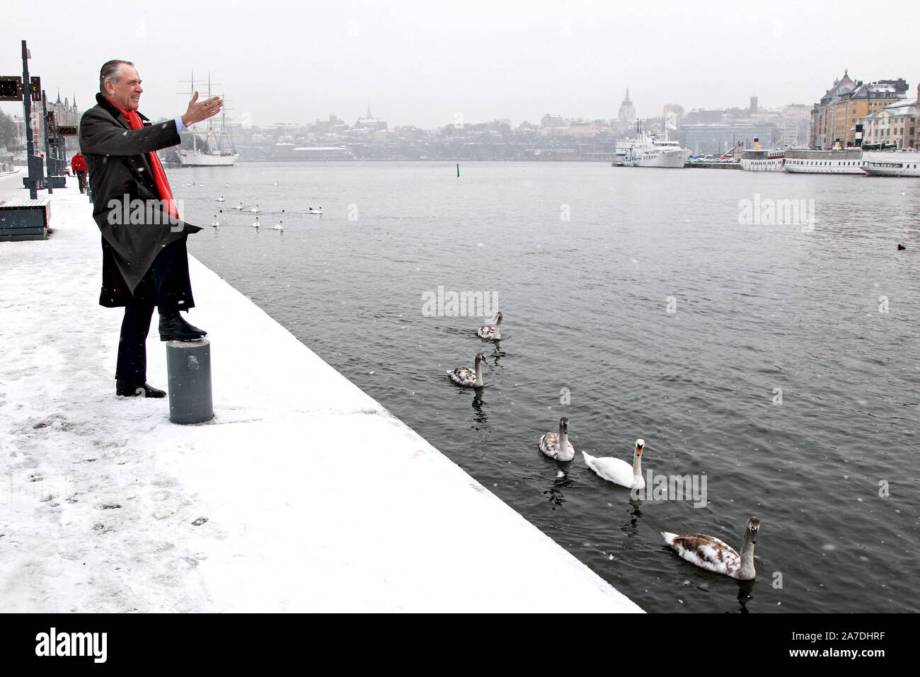 Stockholm, Schweden 20120123 Interview mit der Diplomat und ehemaliger Außenminister Jan Eliasson im Grand Hotel in Stockholm. Foto Jeppe Gustafsson Stockfoto