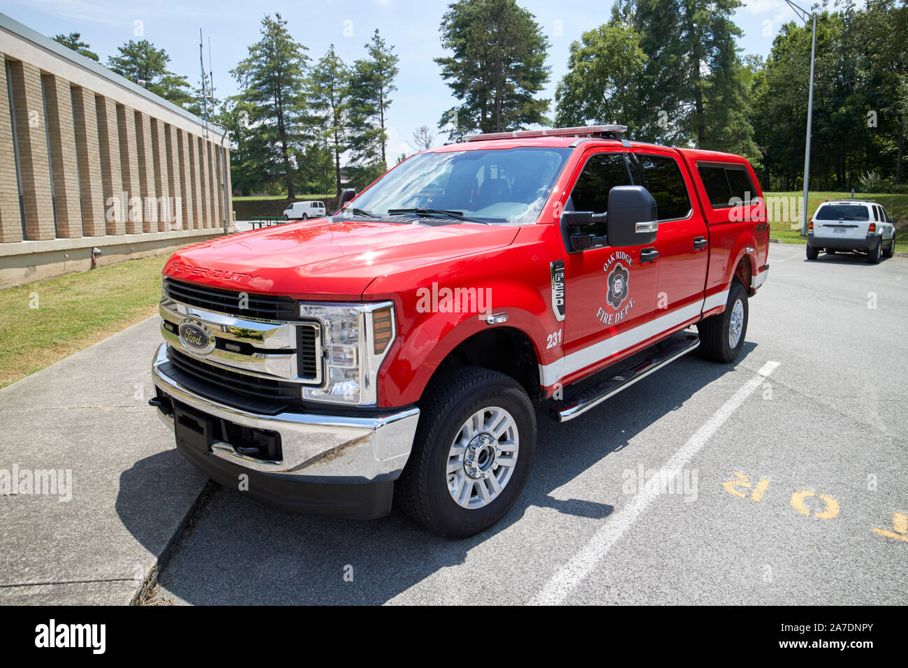 Oak Ridge Feuerwehr Ford F-250 Super Duty Fahrzeug Oak Ridge Tennessee USA Stockfoto