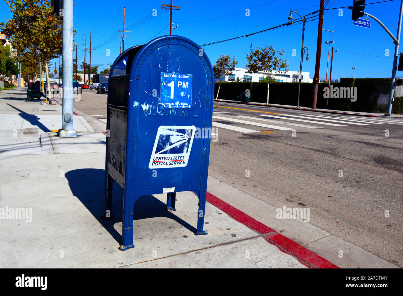 Usps United States Postal Service Mail Collection Box In Los Angeles Stockfotografie Alamy