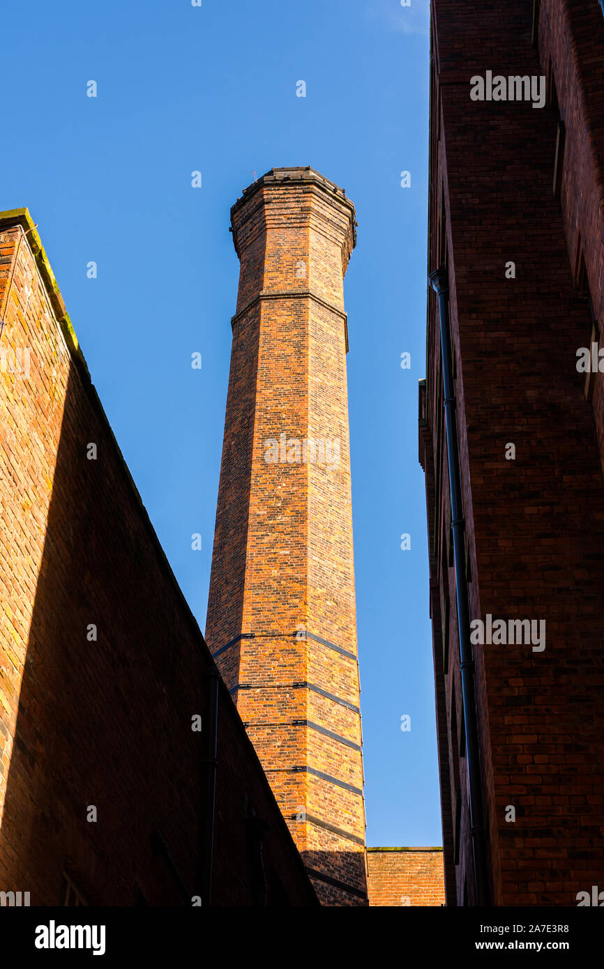 Schornstein an Murrays "Mühlen, Ancoats, Manchester, England, Großbritannien Stockfoto