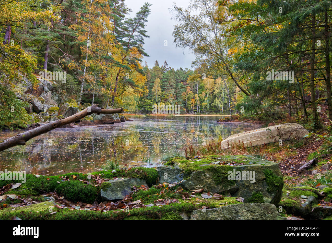 See Landschaft in Schweden Stockfoto