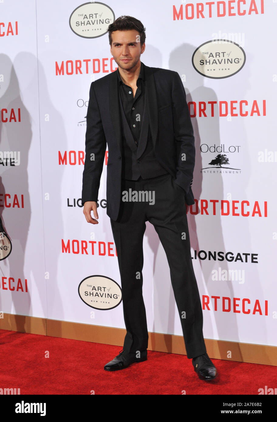 LOS ANGELES, Ca - 21. JANUAR 2015: Guy Burnett am Los Angeles Premiere seines Films "ortdecai' an der TCL Chinese Theater, Hollywood. © 2015 Paul Smith/Featureflash Stockfoto