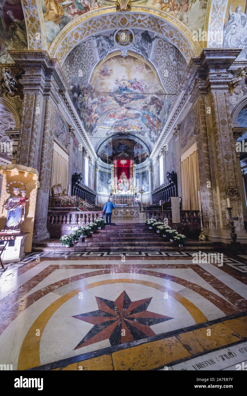 Chencel der Heiligen Maria von der Ankündigung der Kathedrale in Palermo Küstenstadt und Gemeinde in der Metropole von Catania, Sizilien, Italien Stockfoto