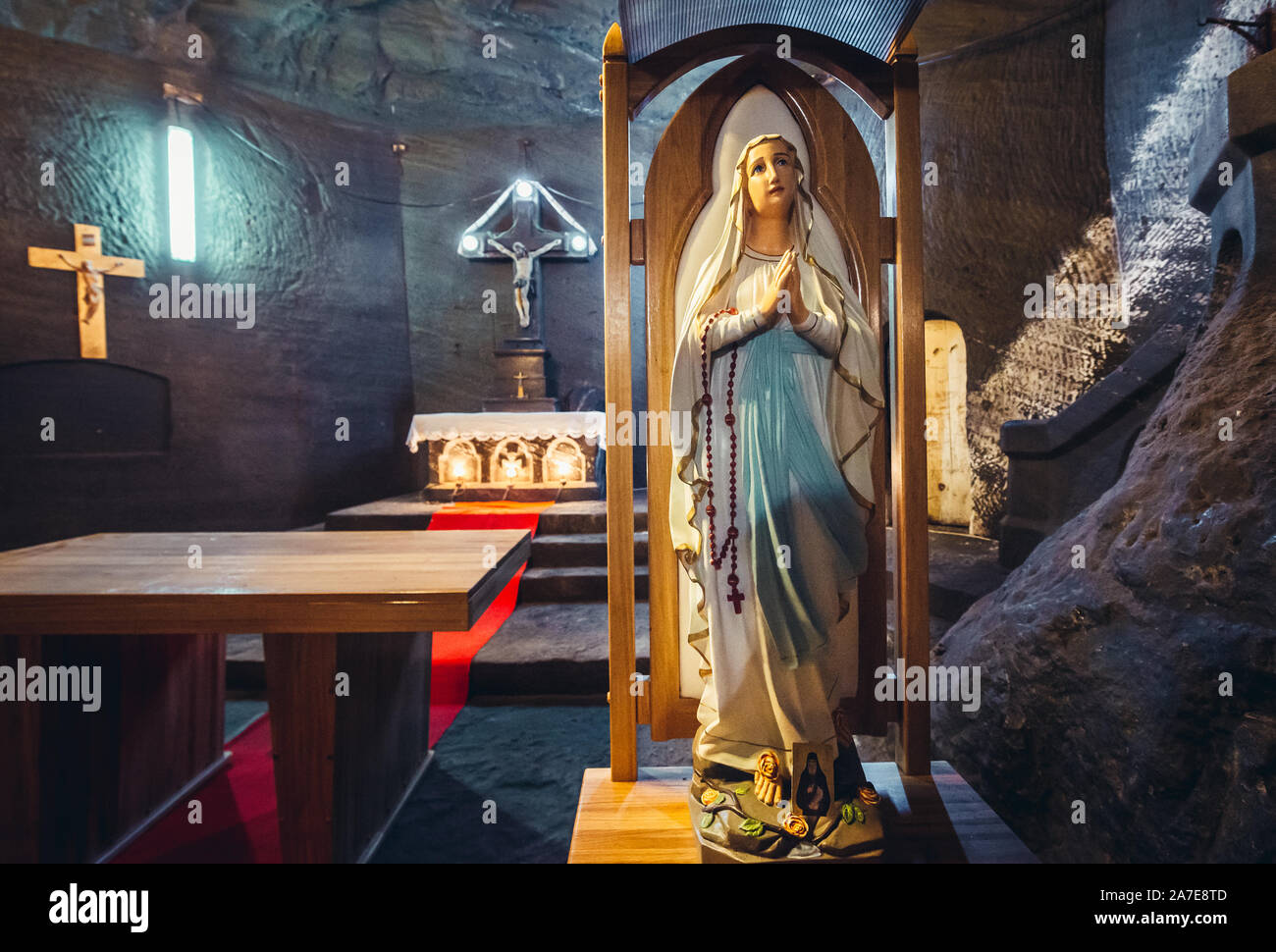 Die Römisch-katholische St. Barbara Kapelle im Salzbergwerk Cacica  (Polnische Kaczyka), Dorf im Kreis Suceava entfernt, Region Bukowina in  Rumänien Stockfotografie - Alamy