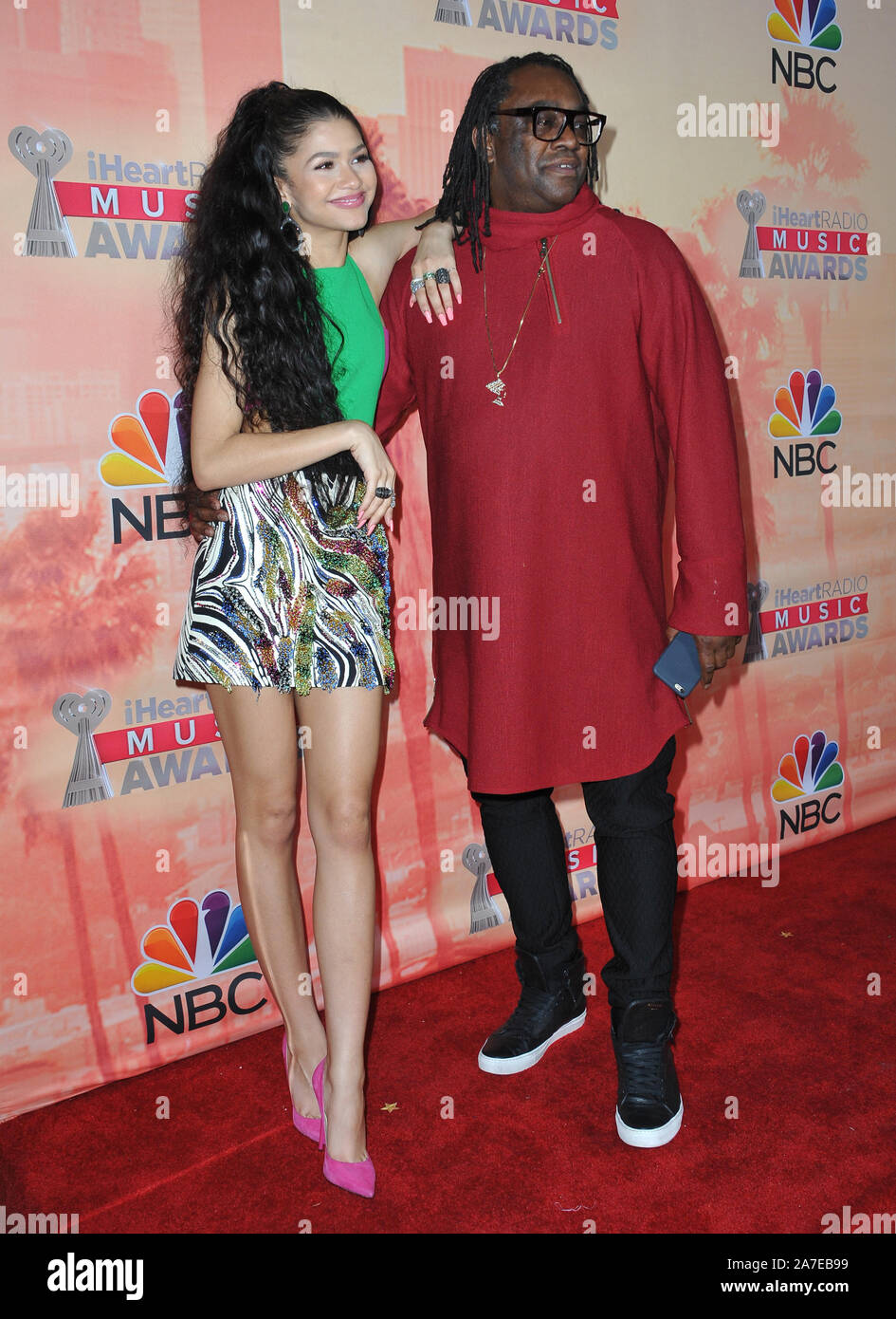 LOS ANGELES, Ca - 29. MÄRZ 2015: Zendaya Coleman & Kazembe Ajamu Coleman am 2015 iHeart Radio Music Awards im Shrine Auditorium. © 2015 Paul Smith/Featureflash Stockfoto