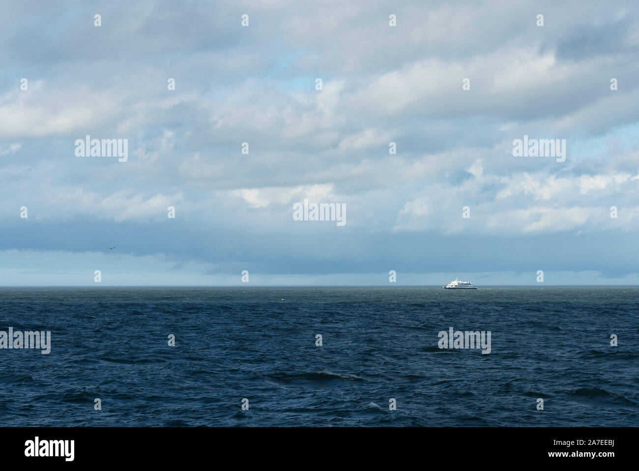 Die Cape May-Lewes ferry unterwegs in der Delaware Bay, USA. Stockfoto