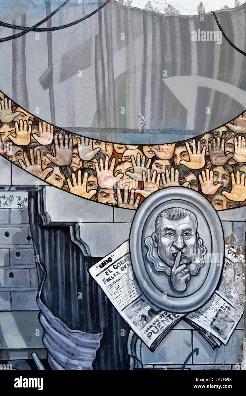 Zum Gedenken an den verlorenen Menschen in Argentinien. Erinnerung an die vom Regime des argentinischen Militärs verschwunden. Desaparecidos. Die verschwunden. Stockfoto