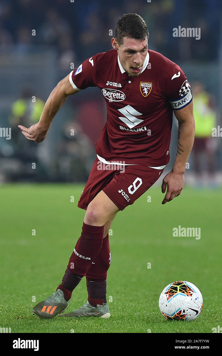 Fußball Serie A Lazio v Torino, Olimpic Stadium. Rom (Italien), 30. Oktober 2019 Andrea Belotti Stockfoto