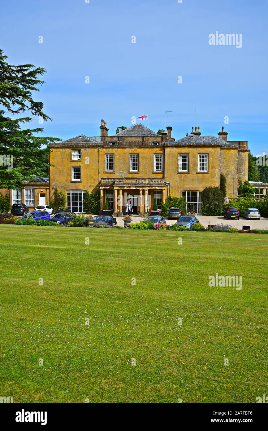 Kricket House ist ein kleines ehemaliges Herrenhaus, heute als Hotel genutzt. Als Standort für die TV-Serie "Der Manor geboren" verwendet. Stockfoto