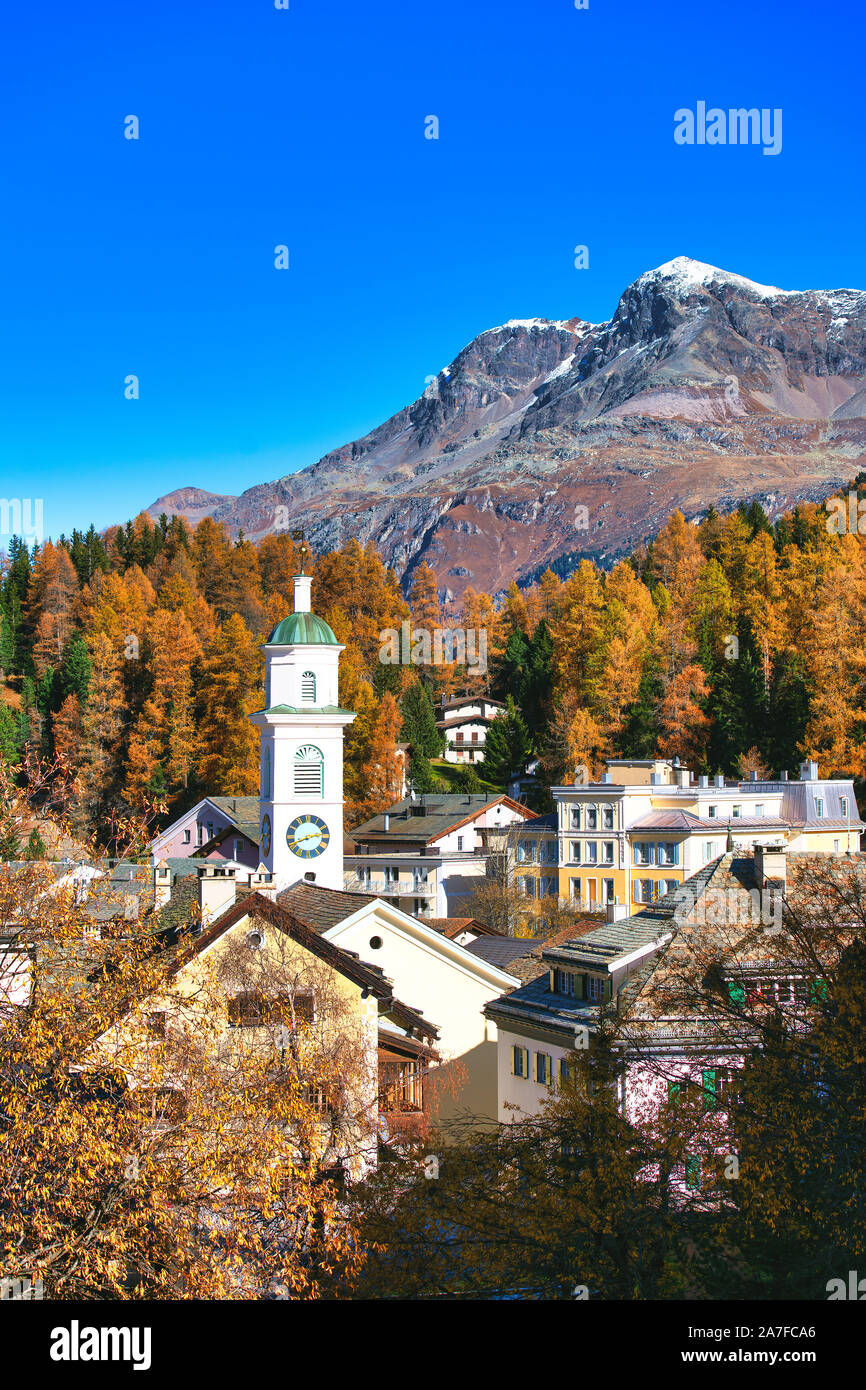 Sils Maria Dorf im Engadin in der Nähe von Sankt Moritz Sxizzera Stockfoto