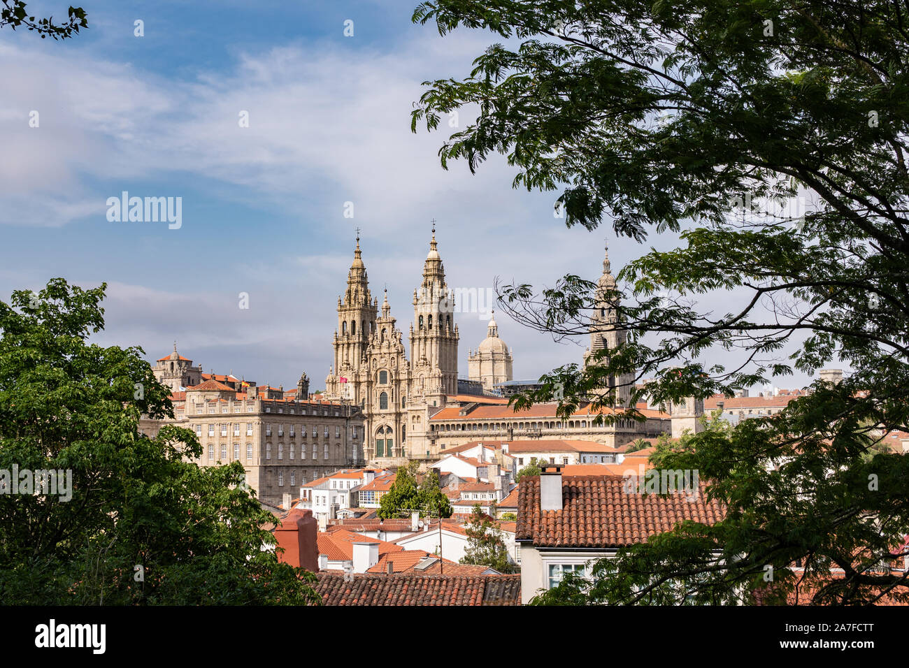 Santiago de Compostela. Stadtbild UNESCO-Weltkulturerbe. Galizien, Spanien Stockfoto