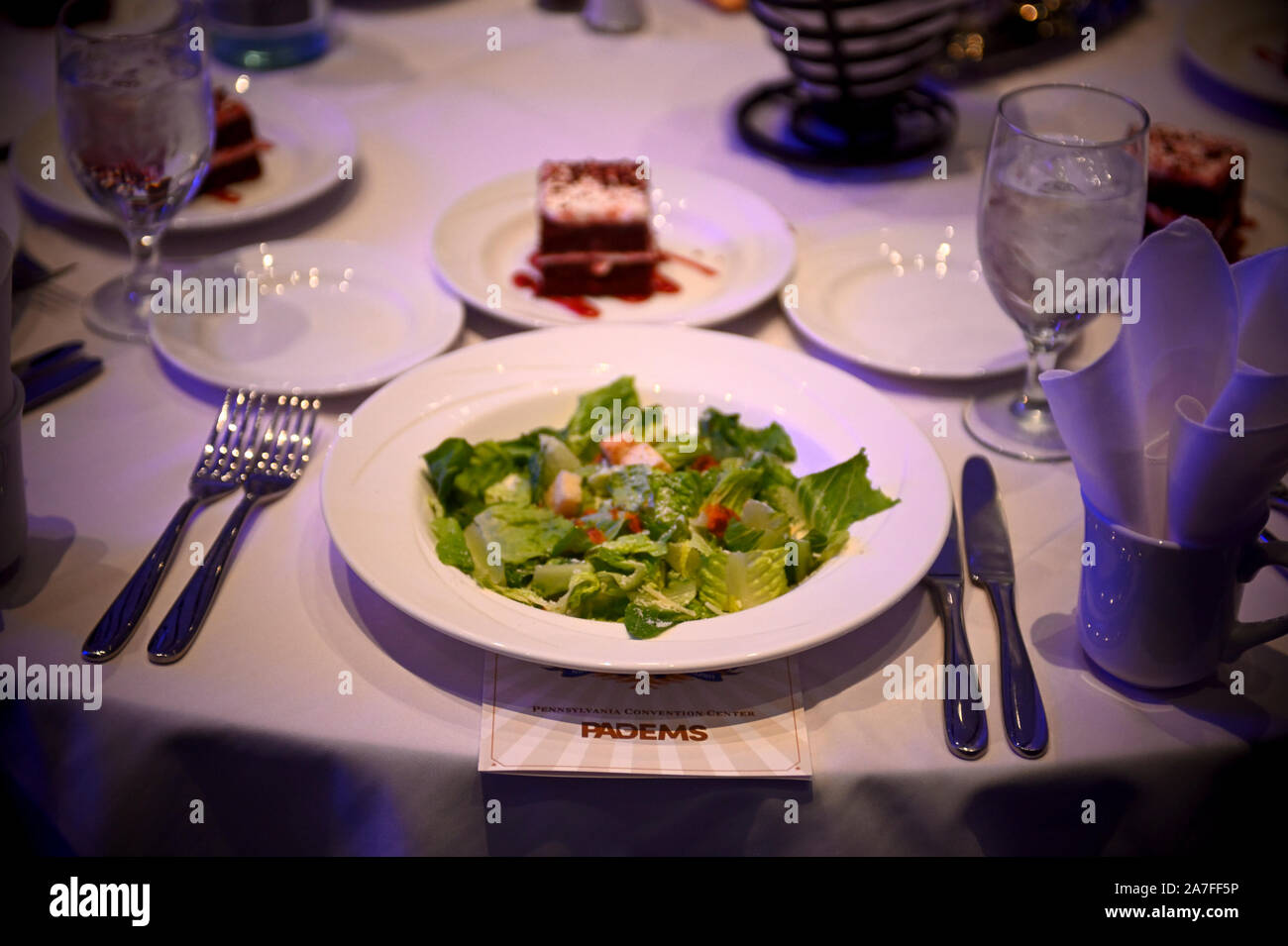 Sprecher Nancy Pelosi keynotes der Eröffnungs-Unabhängigkeit Abendessen, bewirtet durch Pennsylvania demokratische Partei, die an der Pennsylvania Convention Center, Philadelphia, PA, am 1. November 2019. Stockfoto