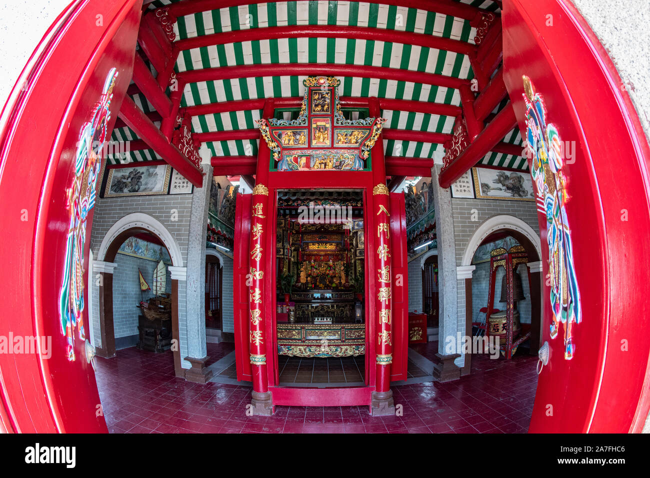Tippen Sie auf Mun Island, Hongkong - Tin Hau Tempel Stockfoto