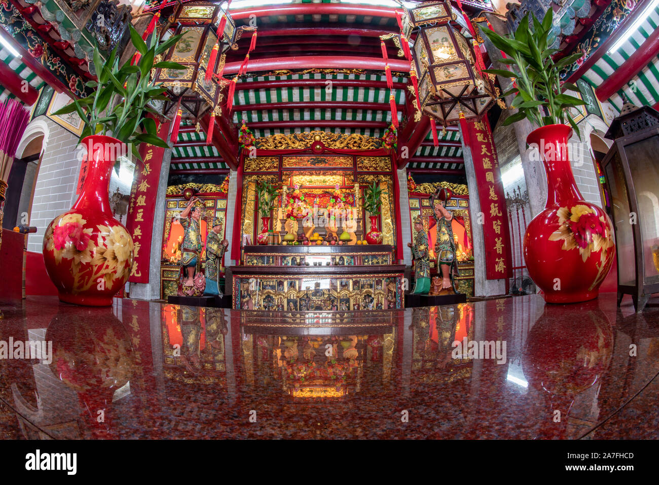 Tippen Sie auf Mun Island, Hongkong - Tin Hau Tempel Stockfoto