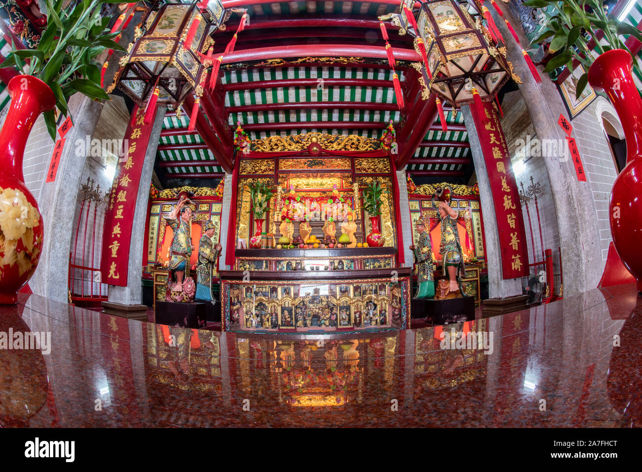 Tippen Sie auf Mun Island, Hongkong - Tin Hau Tempel Stockfoto