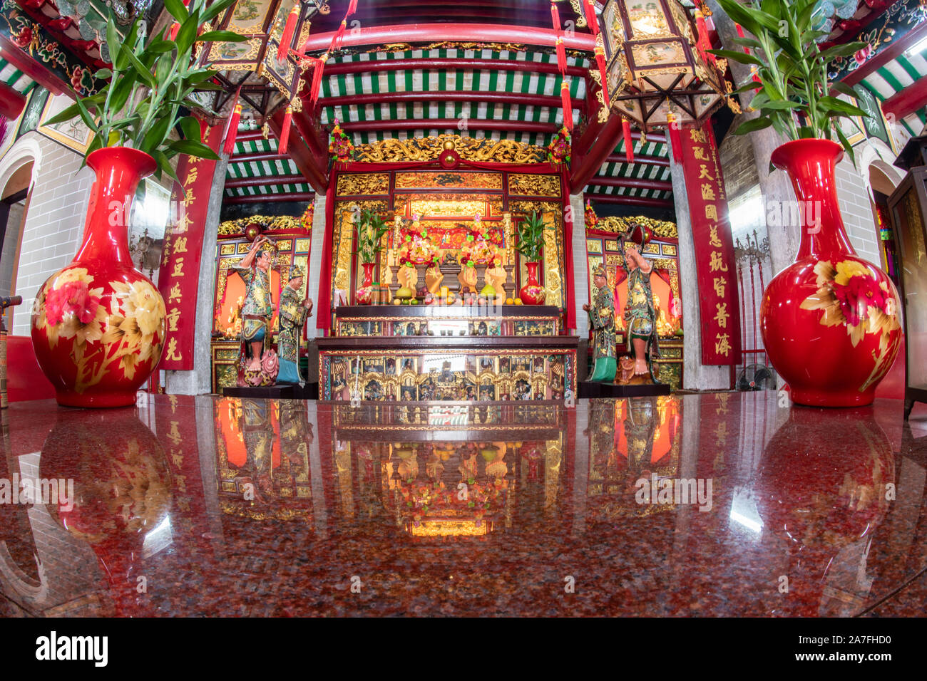 Tippen Sie auf Mun Island, Hongkong - Tin Hau Tempel Stockfoto