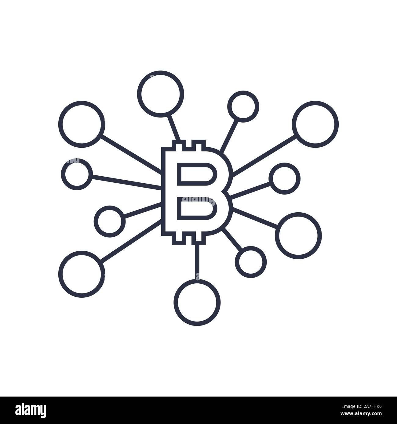 Bitcoin zeichen Symbol für Internet Geld crypto Währungssymbol und Münze Bild für die Verwendung im Web. Editierbare Anschlag Stock Vektor