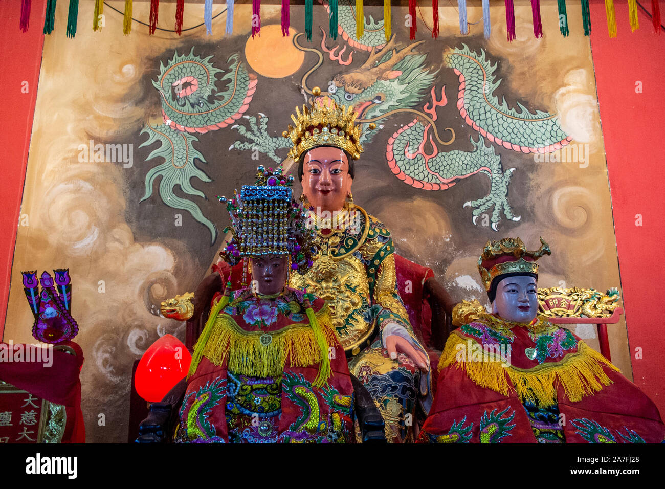 Tippen Sie auf Mun Island, Hongkong - Tin Hau Tempel Stockfoto