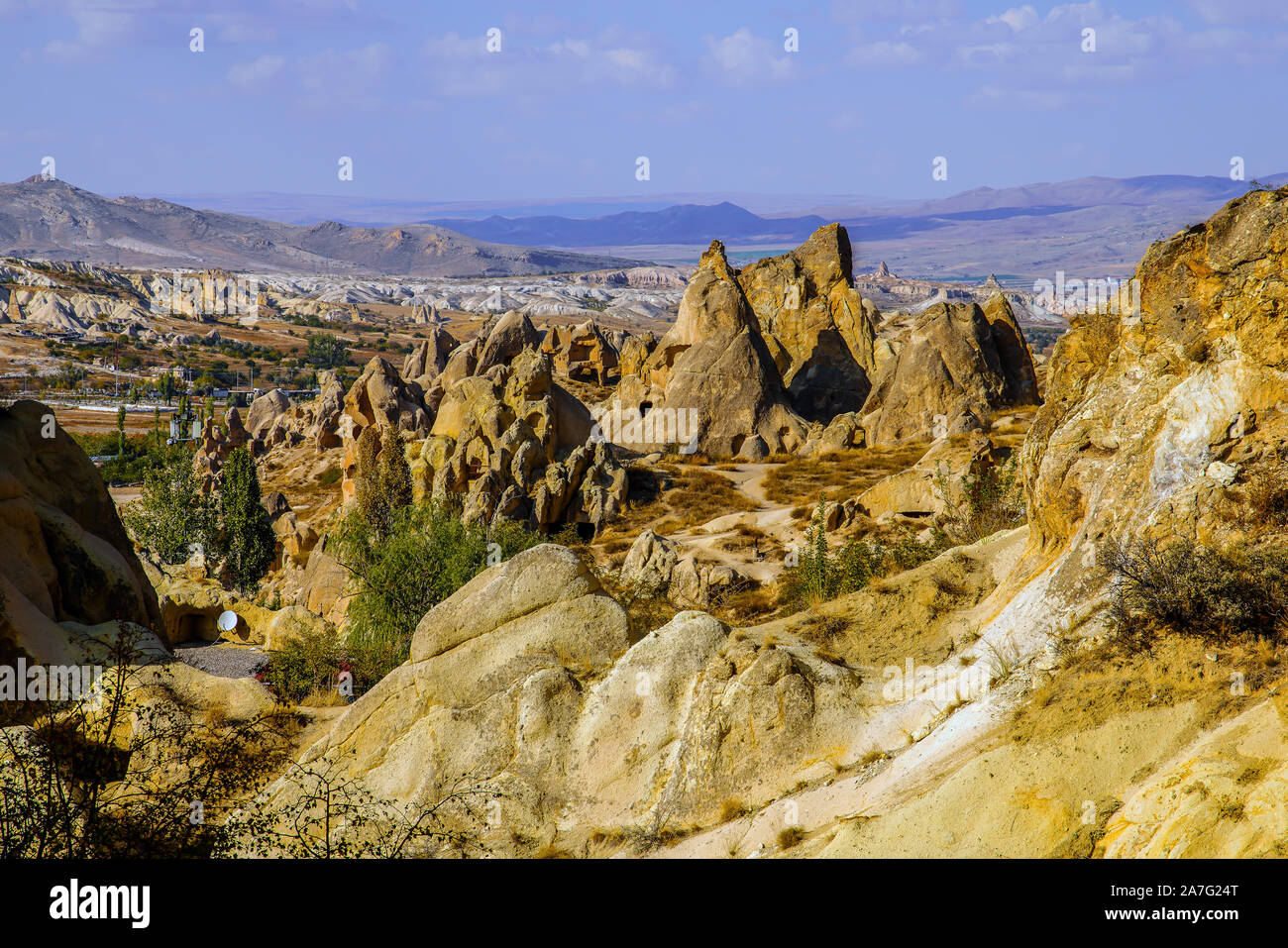 Erstaunlich und spektakuläre Landschaft in Kappadokien, Anatolien, Türkei. Stockfoto