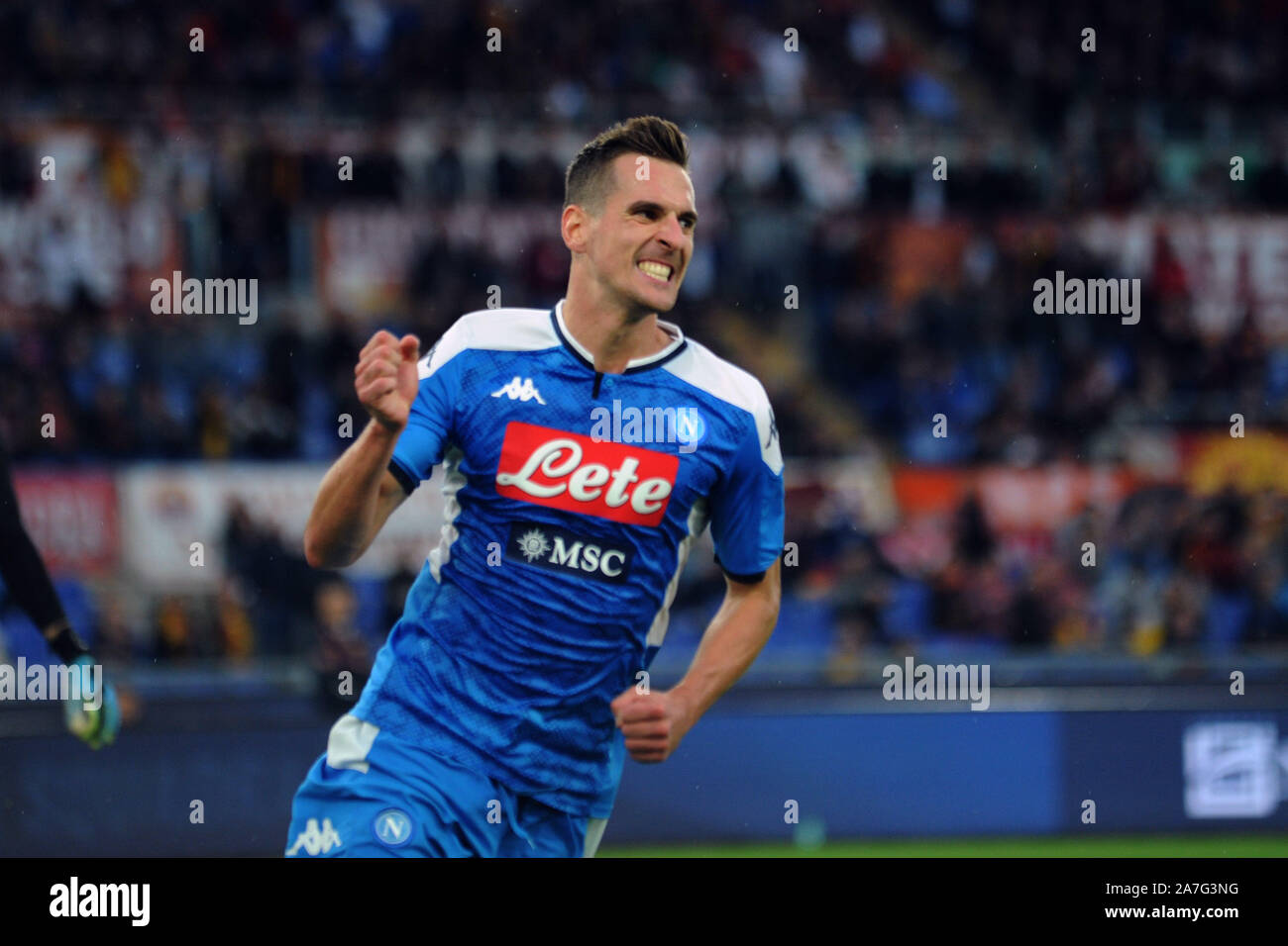 Roma, Italien. 02 Nov, 2019. Glück milik während der AS Roma vs Napoli - Italienische Fußball Serie A Männer Meisterschaft - Credit: LPS/Renato Olimpio/Alamy leben Nachrichten Stockfoto