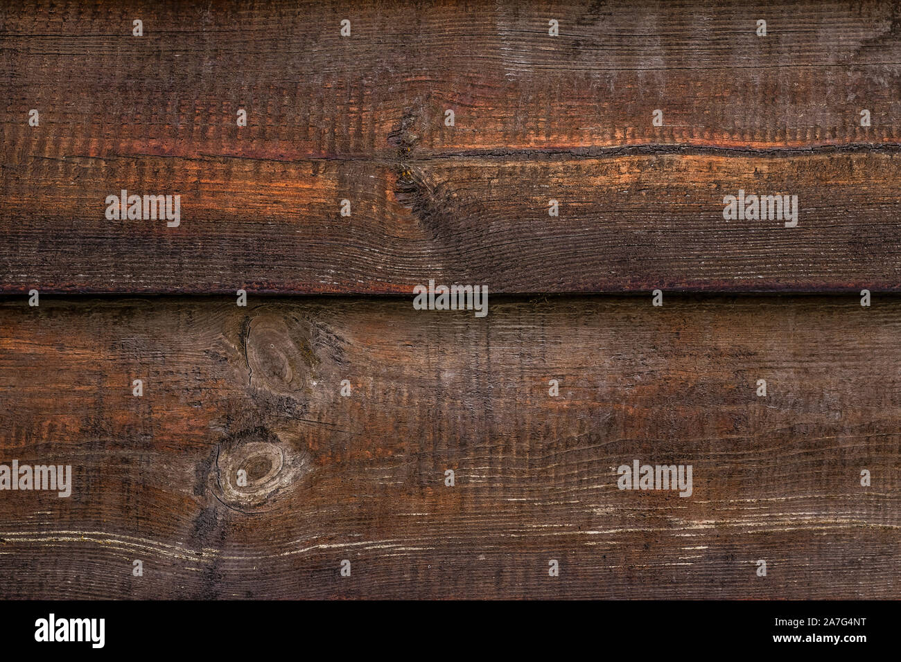 Dunkle schäbig Holz Textur. Vintage braun Eiche Zaun, Schreibtisch Oberfläche. Natürliche Farbe. Verwittertes Holz, Hintergrund. Alte hölzerne Planken. Plank - Holz. Antiq Stockfoto