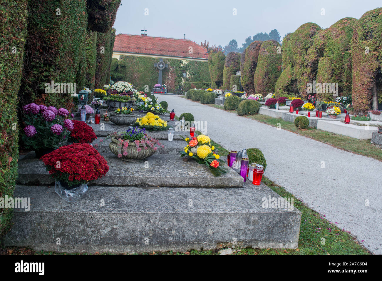 Varaždin Friedhof, Allerheiligen Stockfoto