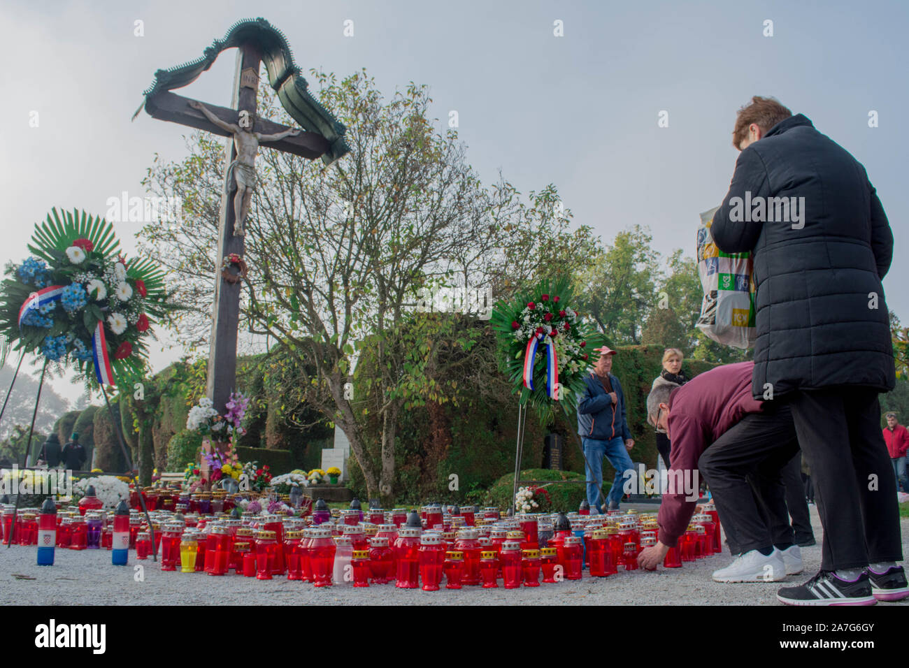 Varaždin Friedhof, Allerheiligen Stockfoto