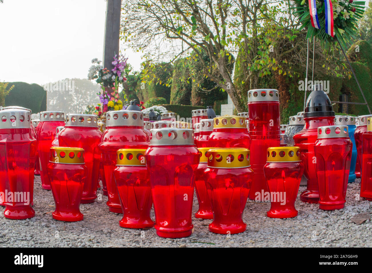 Varaždin Friedhof, Allerheiligen Stockfoto
