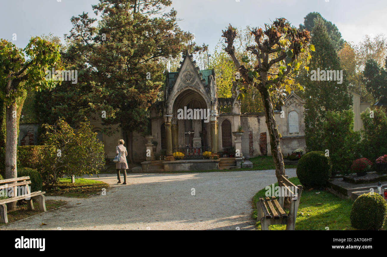 Varaždin Friedhof, Allerheiligen Stockfoto