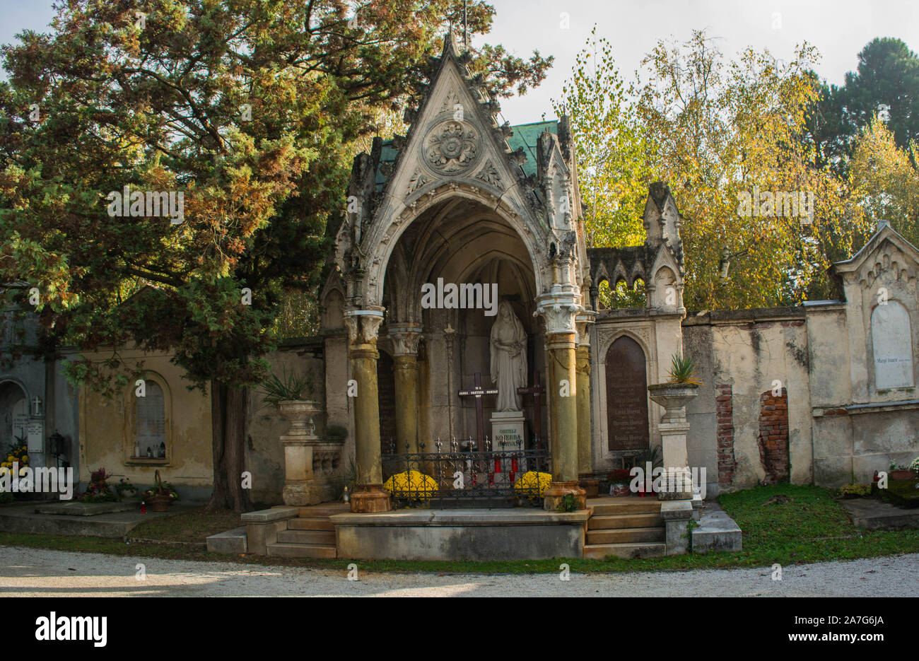 Varaždin Friedhof, Allerheiligen Stockfoto