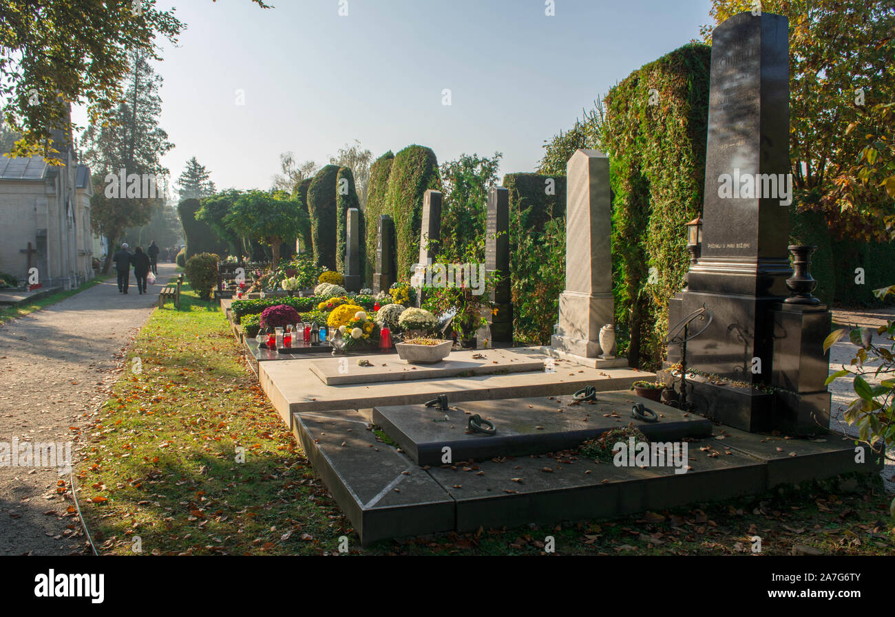 Varaždin Friedhof, Allerheiligen Stockfoto