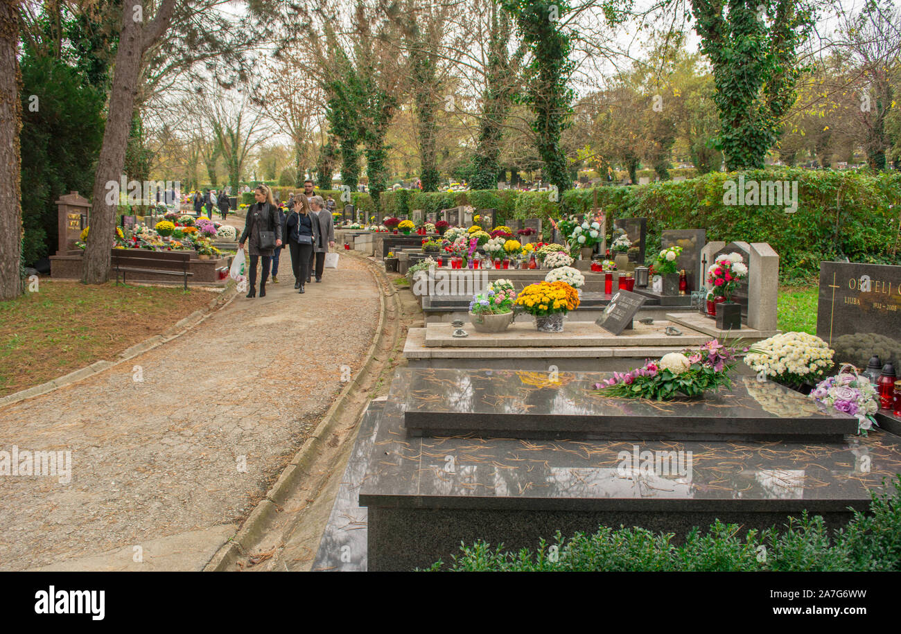 Mirosevac, Zagreb Friedhof, Allerheiligen Stockfoto