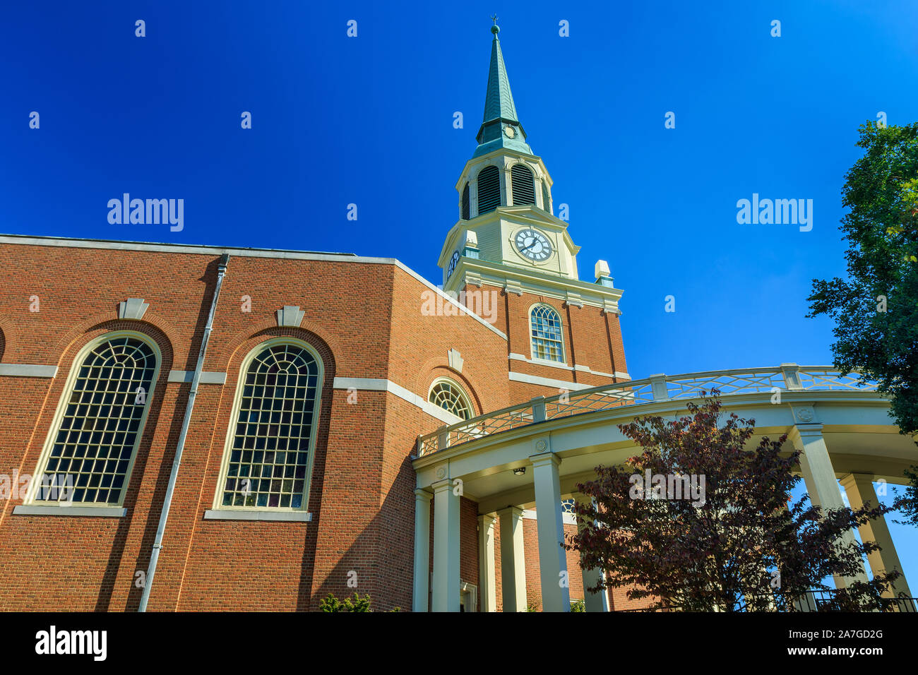 WINSTON - SALEM, NC, USA: Warten Sie Kapelle am 26. Oktober 2019 an der Wake Forest University in Winston-Salem, North Carolina. Stockfoto