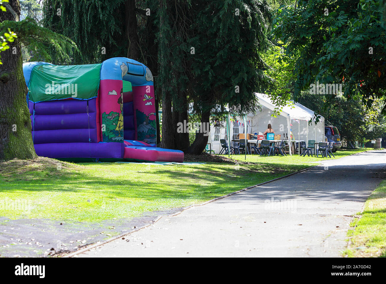 Ein Bild in einer Reihe von 14, jeweils für die jährliche Acton Burnell Dorffest. Alle Profite zu St Mary's Church in Acton Burnell. Stockfoto