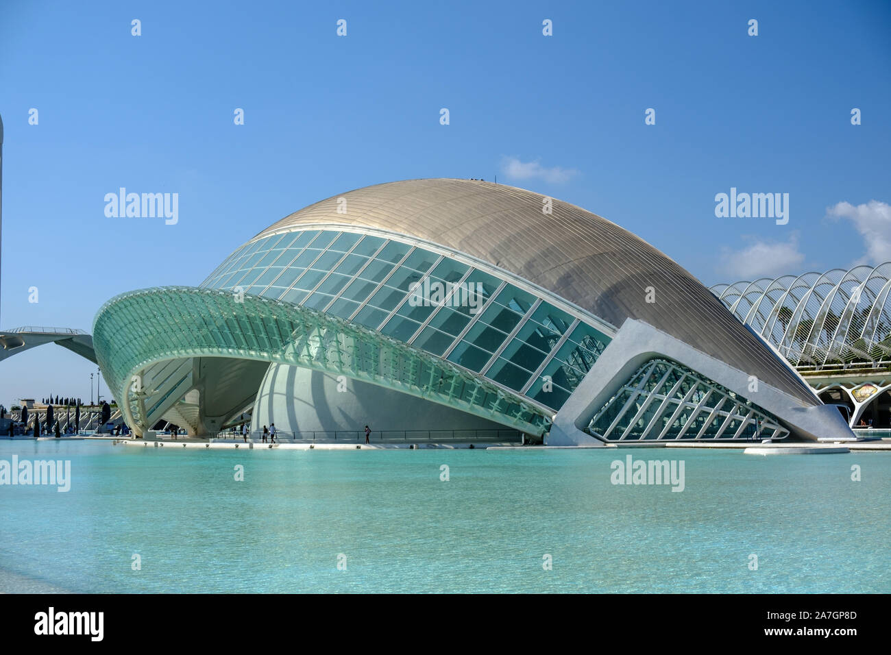 L'Hemisferic in der Stadt der Künste und Wissenschaften in Valencia, Spanien Stockfoto