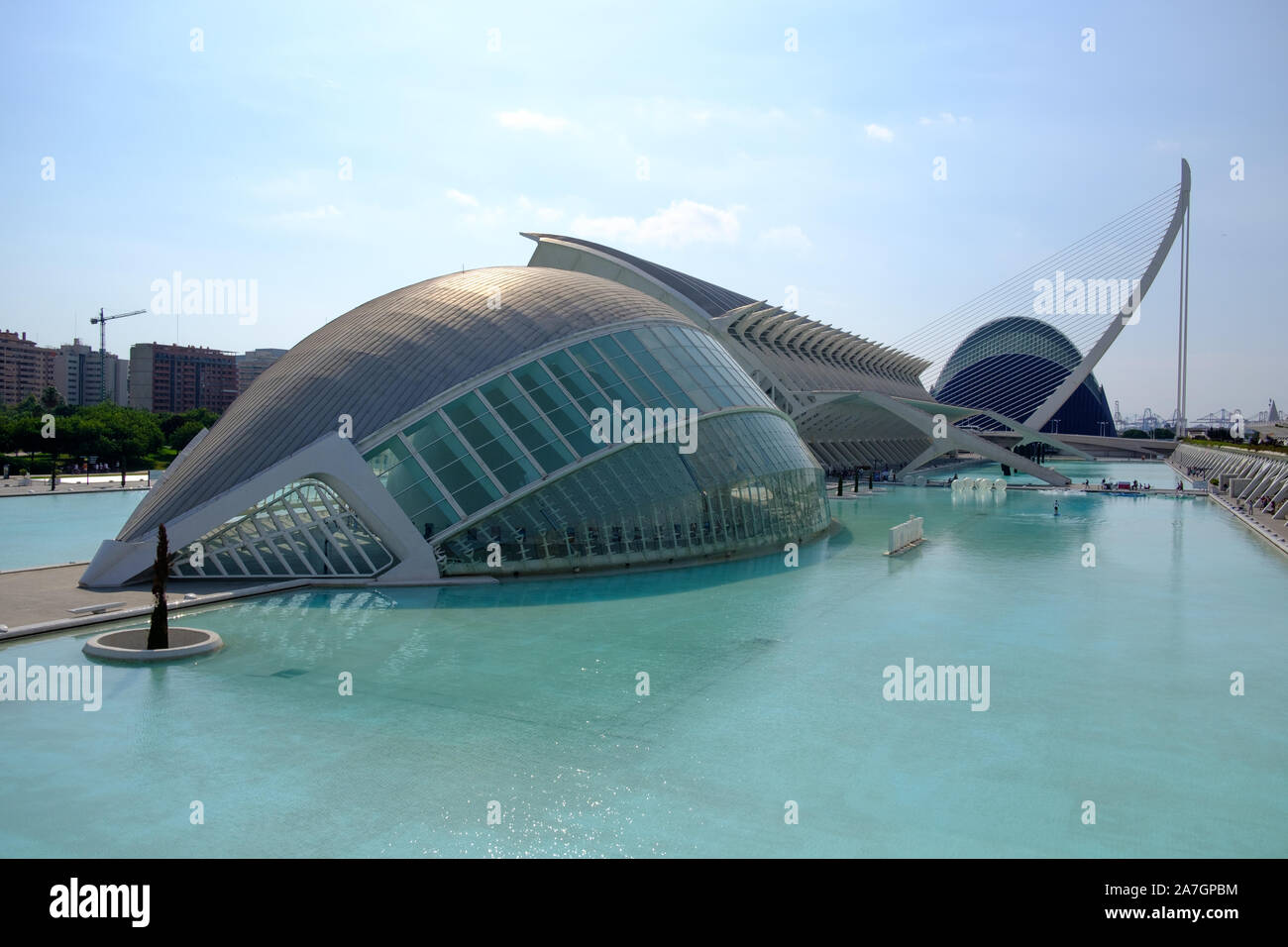 L'Hemisferic in der Stadt der Künste und Wissenschaften in Valencia, Spanien Stockfoto