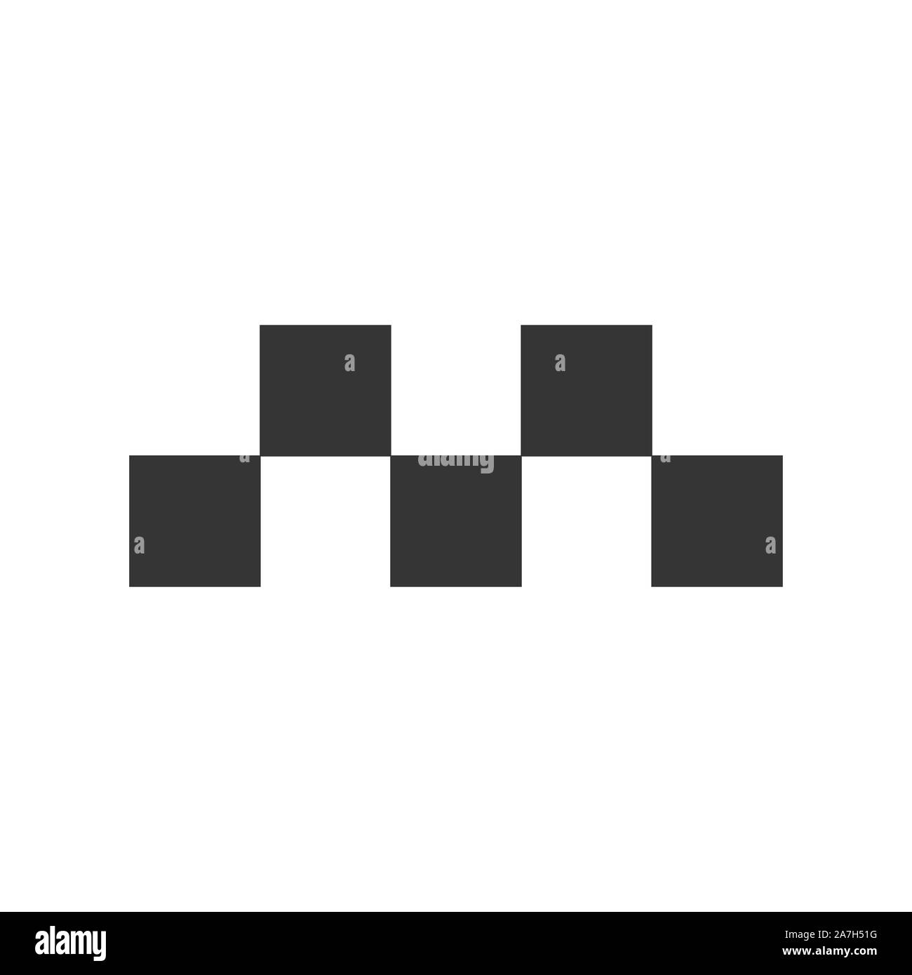 Taxi icon-Vektor. Schwarze Taxi Auto Dach unterzeichnen. Flache Taxi Auto Dach Symbol isoliert. Stock Vektor