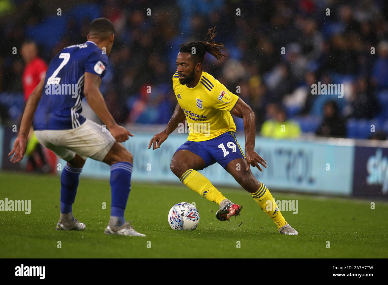 Cardiff, Großbritannien. 02 Nov, 2019. Jacques Maghoma von Birmingham City in Aktion (19). EFL Skybet Meisterschaft übereinstimmen, Cardiff City v Birmingham City an der Cardiff City Stadion am Samstag, den 2. November 2019. Dieses Bild dürfen nur für redaktionelle Zwecke verwendet werden. Nur die redaktionelle Nutzung, eine Lizenz für die gewerbliche Nutzung erforderlich. Keine Verwendung in Wetten, Spiele oder einer einzelnen Verein/Liga/player Publikationen. pic von Andrew Obstgarten/Andrew Orchard sport Fotografie/Alamy Live news Credit: Andrew Orchard sport Fotografie/Alamy leben Nachrichten Stockfoto