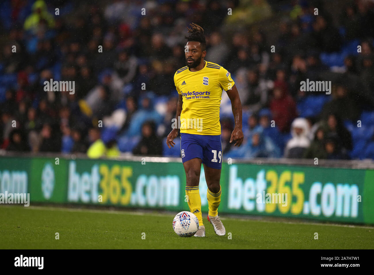 Cardiff, Großbritannien. 02 Nov, 2019. Jacques Maghoma von Birmingham City in Aktion. EFL Skybet Meisterschaft übereinstimmen, Cardiff City v Birmingham City an der Cardiff City Stadion am Samstag, den 2. November 2019. Dieses Bild dürfen nur für redaktionelle Zwecke verwendet werden. Nur die redaktionelle Nutzung, eine Lizenz für die gewerbliche Nutzung erforderlich. Keine Verwendung in Wetten, Spiele oder einer einzelnen Verein/Liga/player Publikationen. pic von Andrew Obstgarten/Andrew Orchard sport Fotografie/Alamy Live news Credit: Andrew Orchard sport Fotografie/Alamy leben Nachrichten Stockfoto