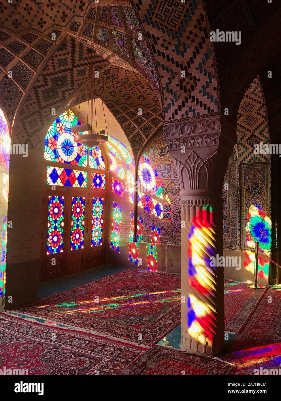 Nasir-ol-molk Moschee Rosa Moschee in Shiraz Stockfoto