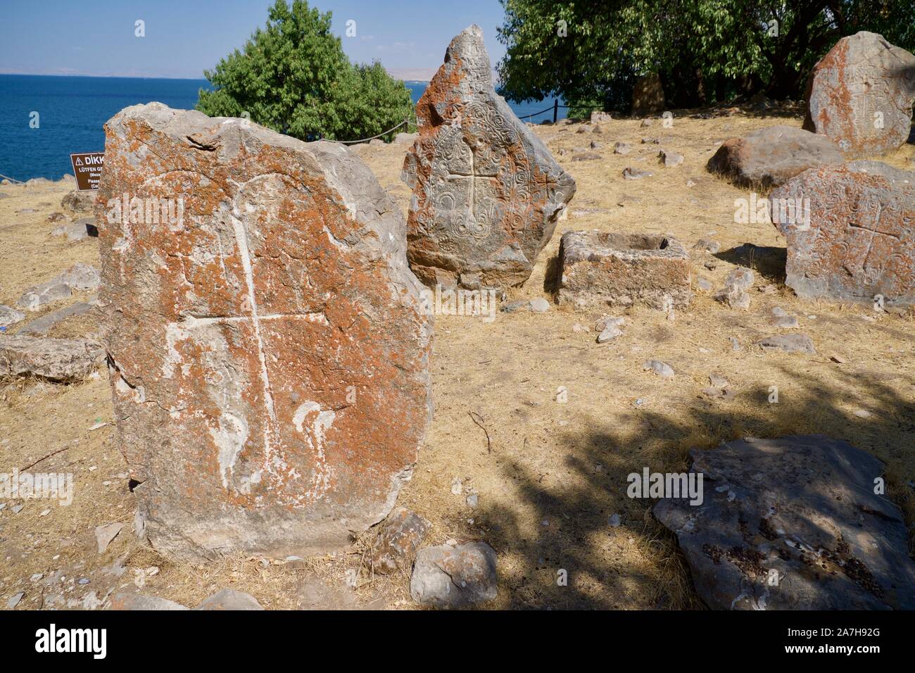 Insel Akdamar, die armenische Kathedrale Stockfoto
