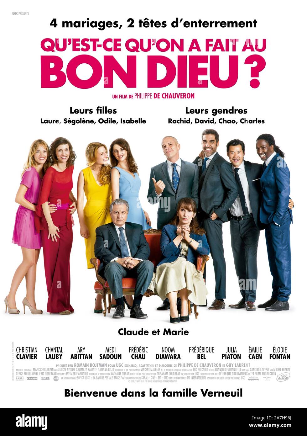 QU'est-ce qu'ON A FAIT AU BON DIEU? (2014), unter der Regie von Philippe DE CHAUVERON. Stockfoto