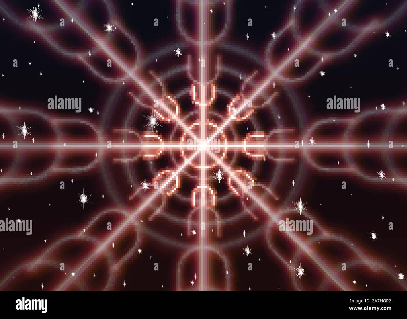 Magic ginnir Symbol verbreitet die glänzenden mystische Energie in geistlichen Raum Stock Vektor