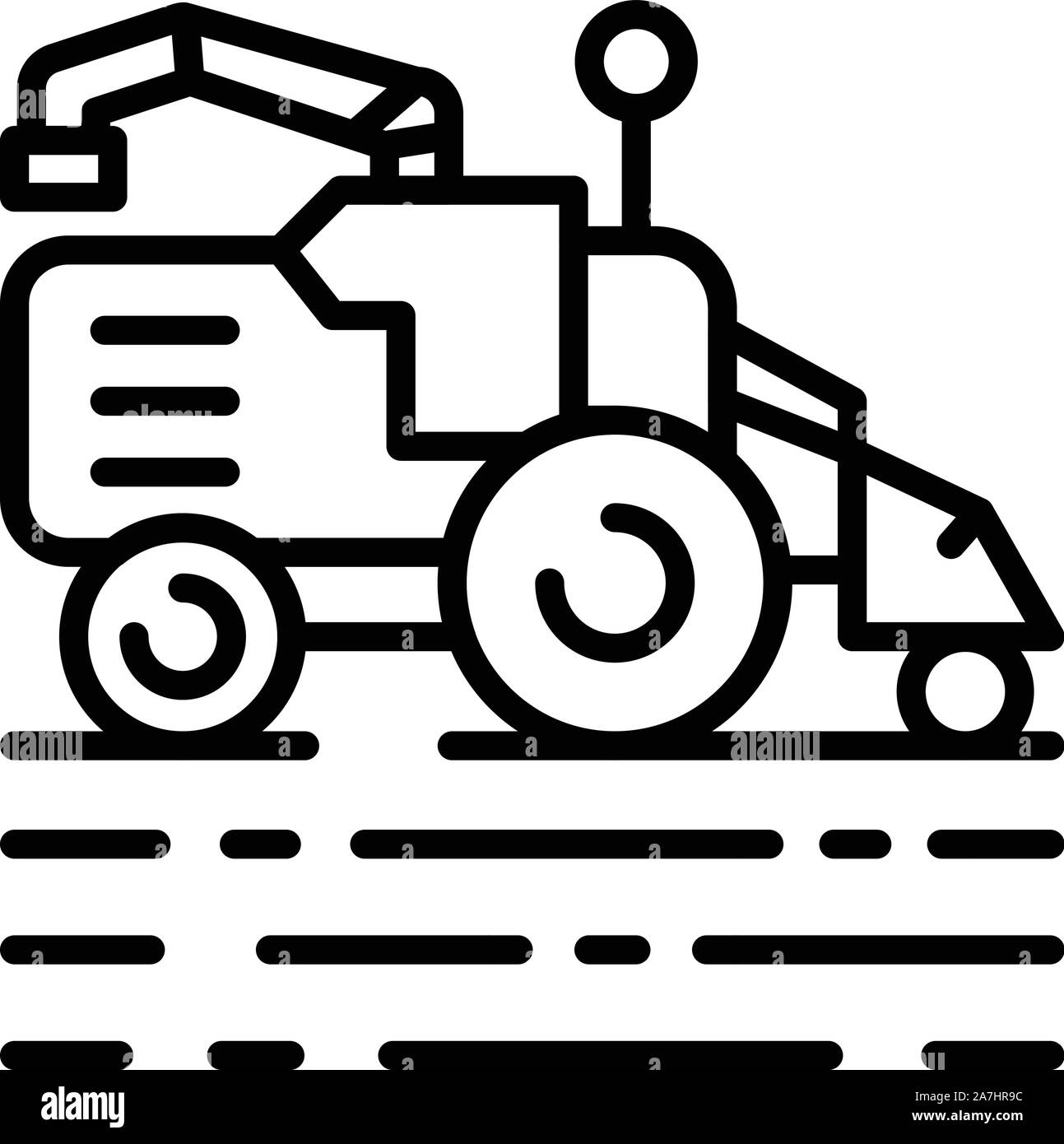 Feld arbeiten Harvester Symbol, outline Style Stock Vektor