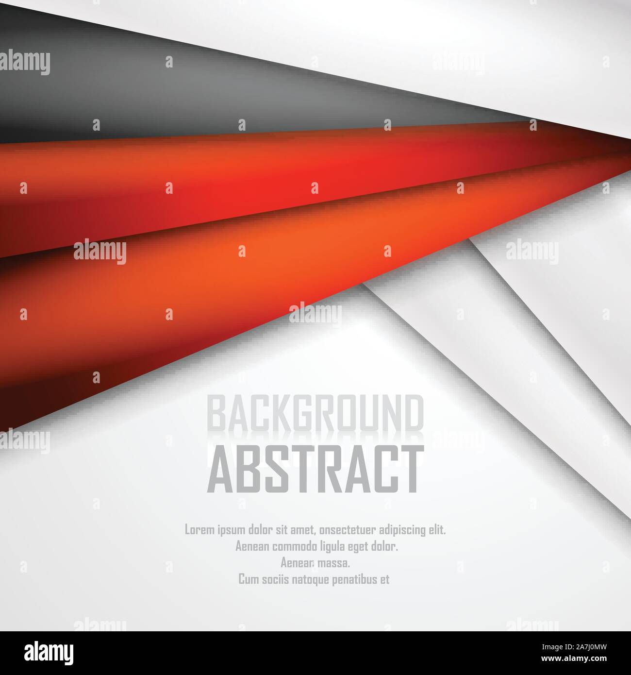 Zusammenfassung Hintergrund von Orange, Weiß und Schwarz origami Papier. Vector Illustration Stock Vektor