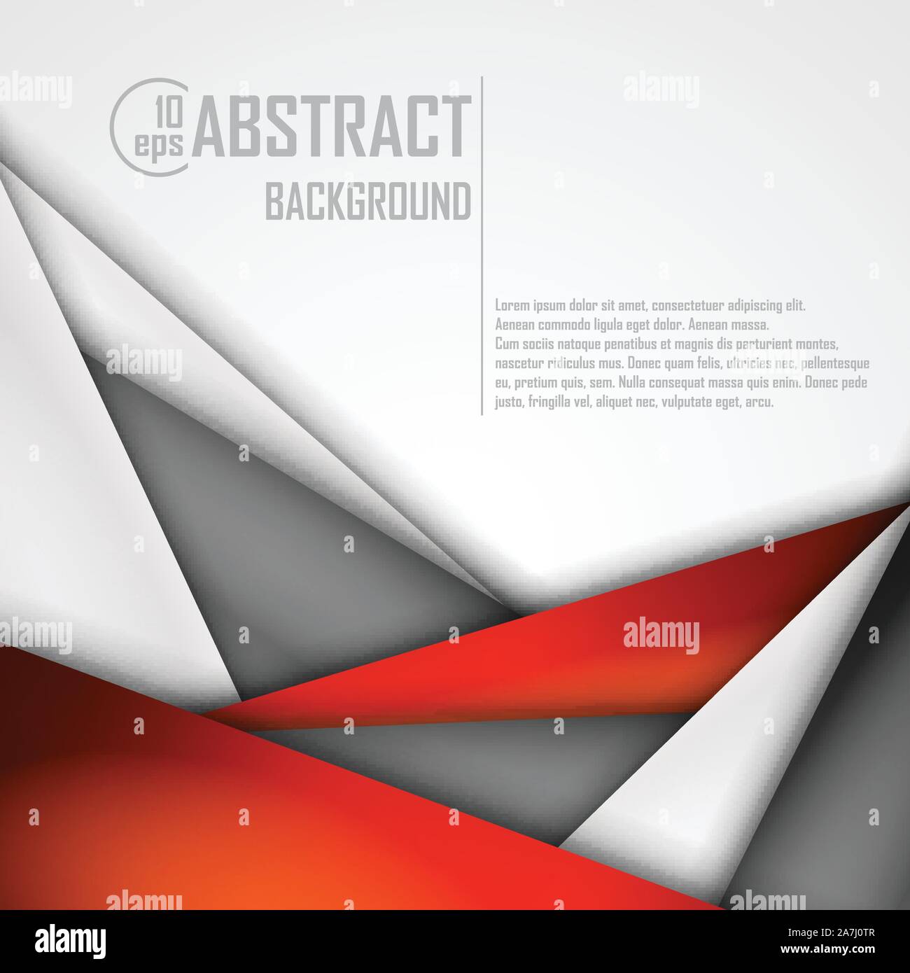 Zusammenfassung Hintergrund von Orange, Weiß und Schwarz origami Papier. Vector Illustration Stock Vektor