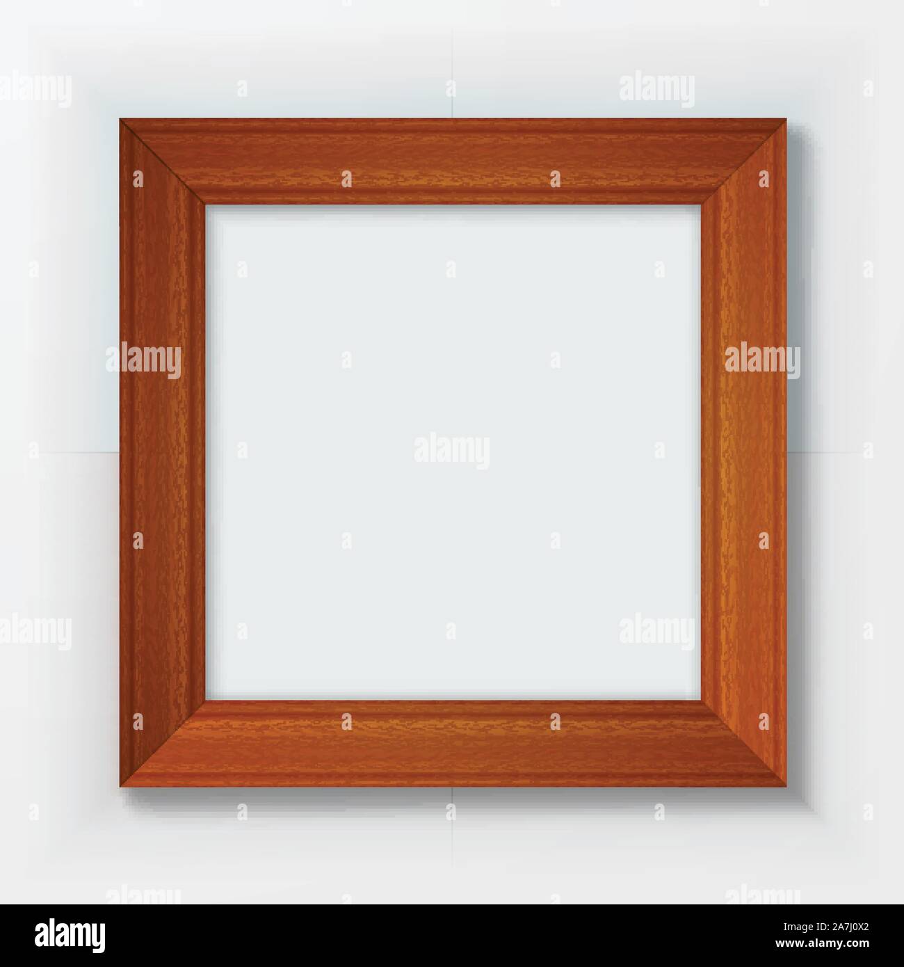 Klassische Holzrahmen isoliert auf weißem Hintergrund Stock Vektor