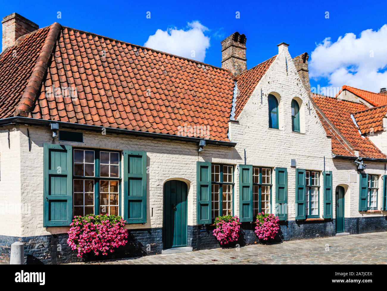 Brügge, Belgien. Traditionelle mittelalterliche Haus in Brügge, Belgien. Stockfoto